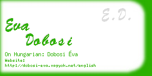 eva dobosi business card